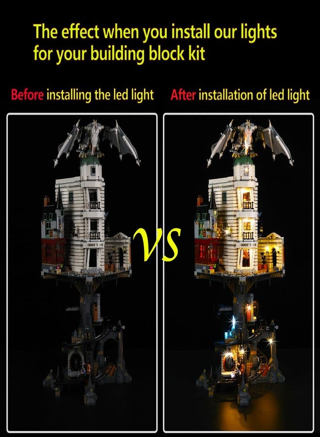 Kyglaring LED Light Kit Compatible with Lego 76417 Model Set, Lighting Accessories Compatible with Gringotts Wizard Bench, Lights Only (Model Not Included), Remote Sound Version - Image 2